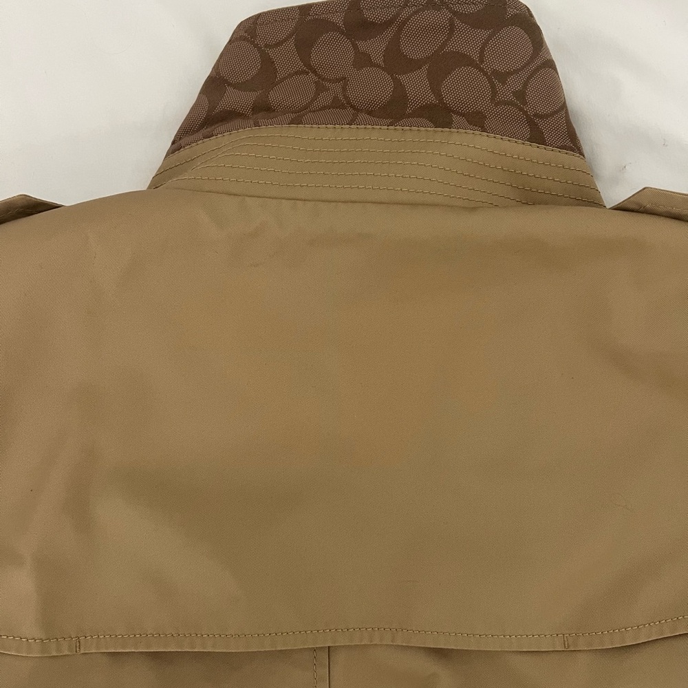 Coach Tan Double-Breasted Trench Coat - Picture 7 of 13